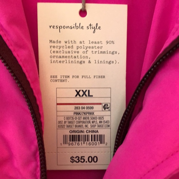 NWT a new day pink puffer vest. XXL. - Picture 3 of 7